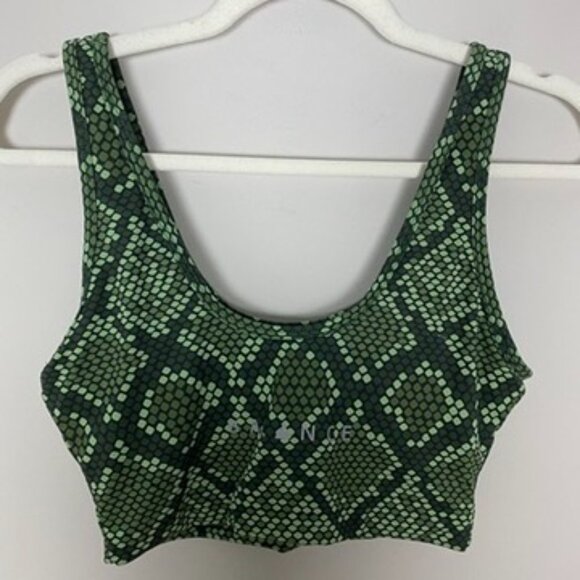 Balance Athletica Viper Snake Print Sports Bra Green Womens Medium - Picture 2 of 6